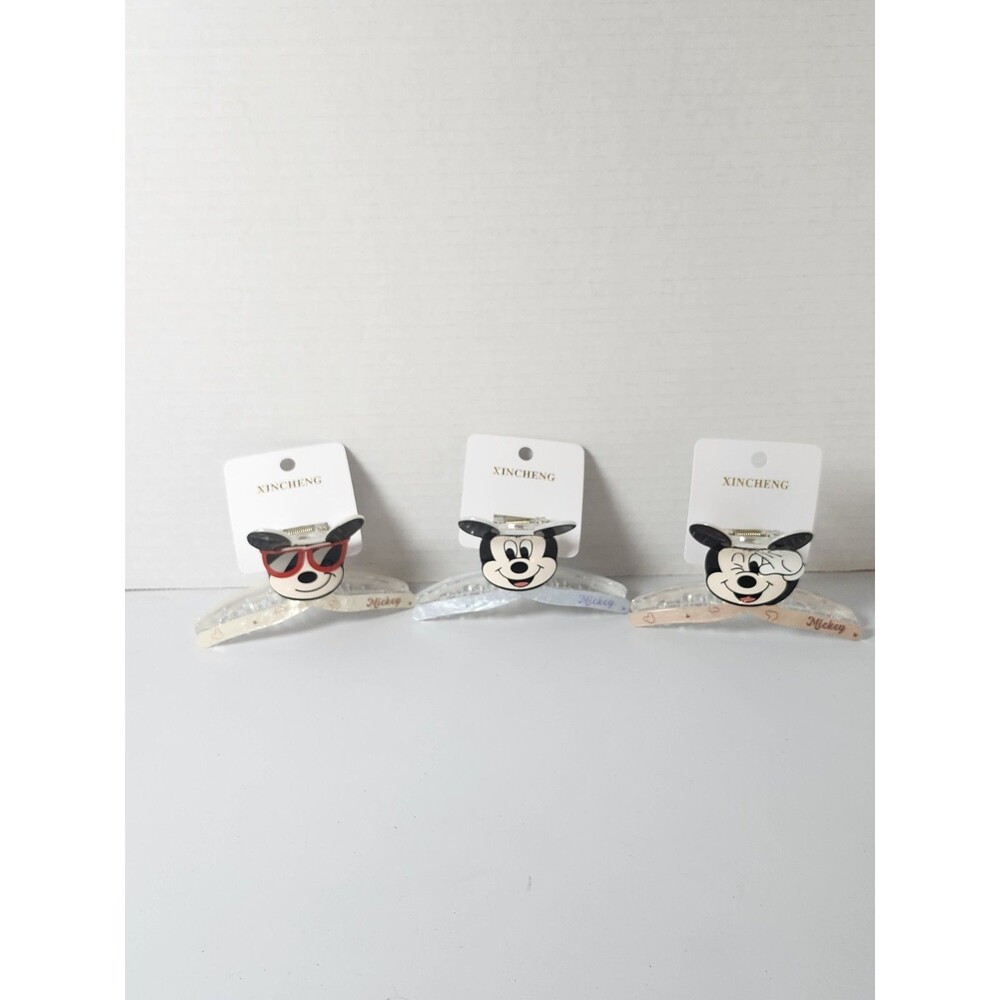 Lot Of 3 Mickey Mouse Claw Hair Clips